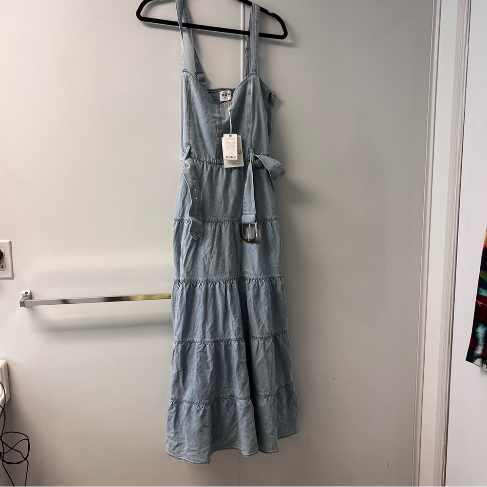 Show Me Your MuMu Light Blue Tiered Dress